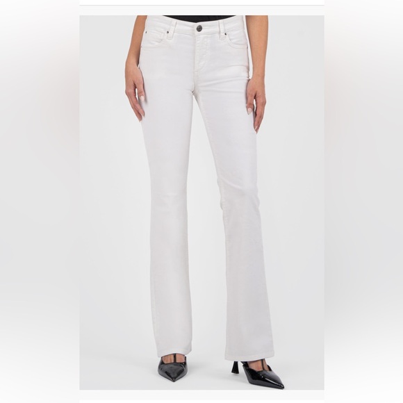 KUT‎ from the Kloth white Karen Bootcut Corduroy Pants jeans size 16P 16 NWT - Picture 1 of 3